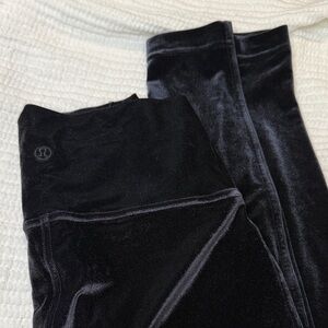Lululemon Black Velvet Leggings Ankle